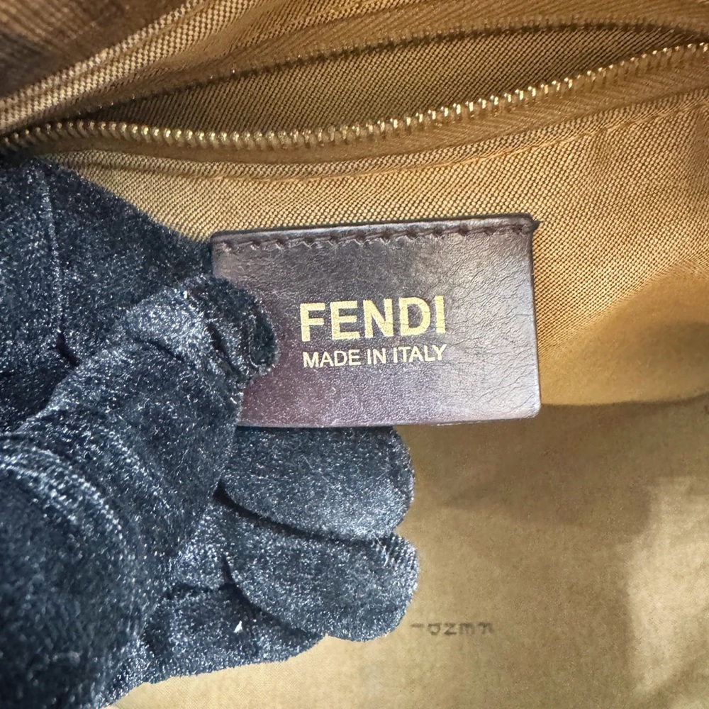 Fendi Gold Zucchino Canvas Mamma Forever Shoulder Bag TWS - Picture 11 of 12